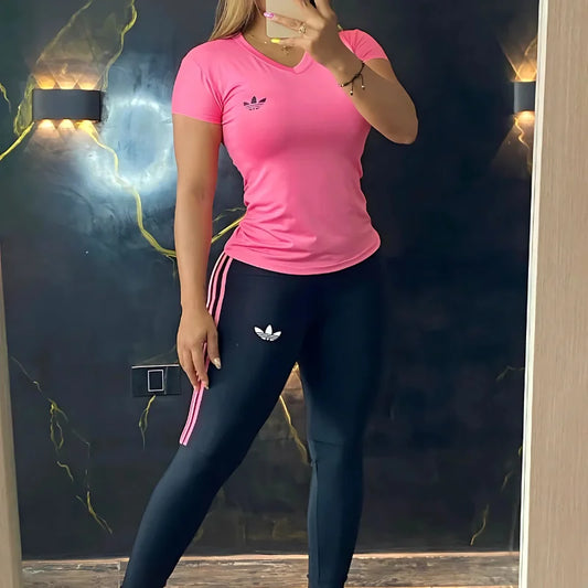 Conjunto Deportivo Leggins Blusa Larga-A